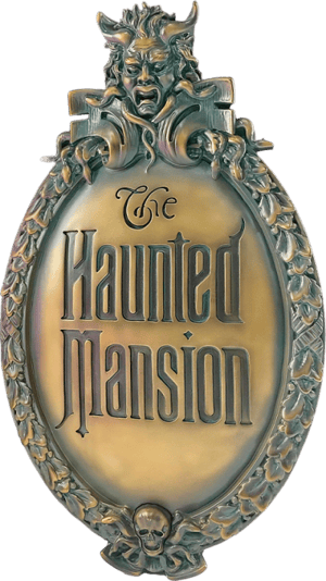 Ghost Host Gate Plaque Disney Prop Replica Image