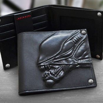  Alien Embossed Leather Wallet Collectible