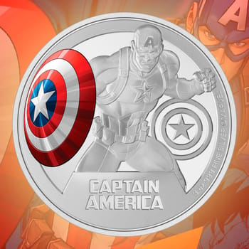  Captain America 3oz Silver Coin Collectible
