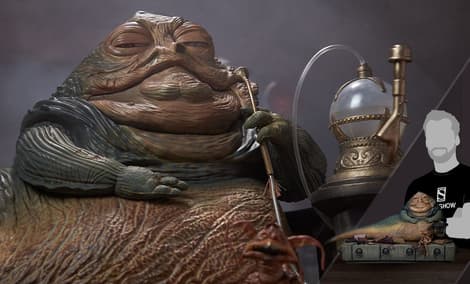 Gallery Feature Image of Jabba the Hutt and Throne Deluxe Sixth Scale Figure - Click to open image gallery