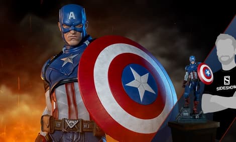 Gallery Feature Image of Captain America Premium Format™ Figure - Click to open image gallery
