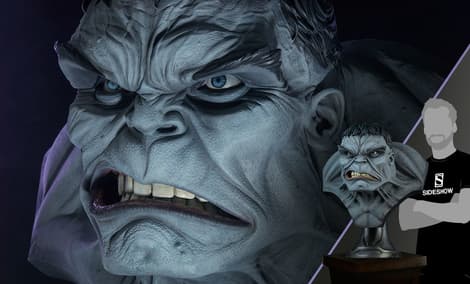 Gallery Feature Image of Gray Hulk Life-Size Bust - Click to open image gallery
