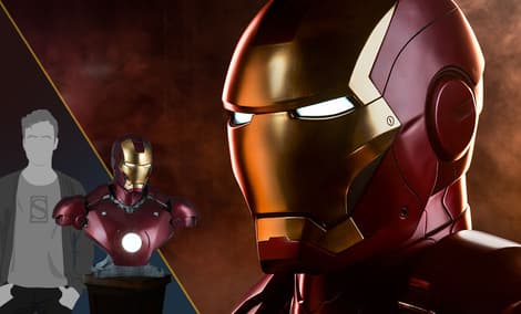 Gallery Feature Image of Iron Man Mark III Life-Size Bust - Click to open image gallery