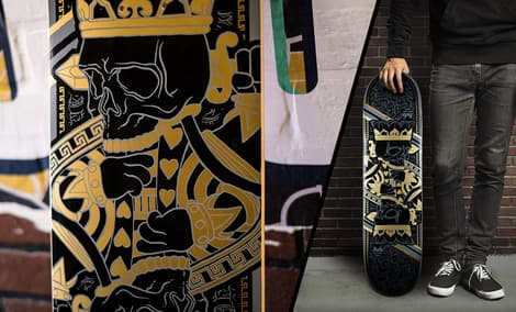 Gallery Feature Image of King Charles Skateboard Deck - Click to open image gallery