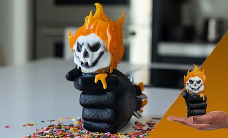 Gallery Feature Image of Ghost Rider: One Scoops Designer Collectible Statue - Click to open image gallery