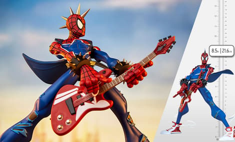Gallery Feature Image of Spider-Punk Designer Collectible Statue - Click to open image gallery
