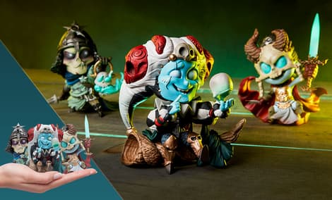 Gallery Feature Image of Kier, Relic Ravlatch, & Malavestros: Court-Toons Collectible Set Statue - Click to open image gallery