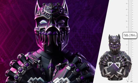 Gallery Feature Image of Black Panther Purple Variant Designer Collectible Bust - Click to open image gallery