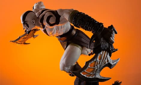 Gallery Feature Image of God of War: Lunging Kratos Statue - Click to open image gallery