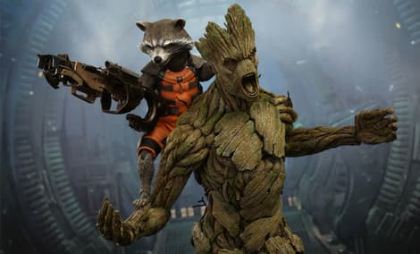 Gallery Feature Image of Rocket and Groot Sixth Scale Figure - Click to open image gallery