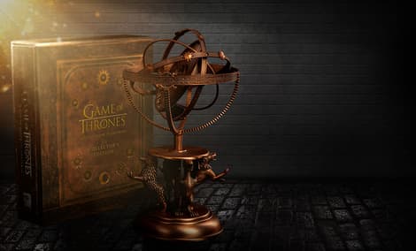 Gallery Feature Image of Game of Thrones Astrolabe with Game of Thrones A Pop-Up Guide to Westeros Collectors Edition Book - Click to open image gallery