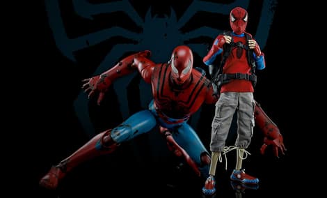Gallery Feature Image of Peter Parker and Spider-man Sixth Scale Figure - Click to open image gallery