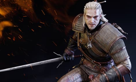 Gallery Feature Image of Geralt of Rivia Polystone Statue - Click to open image gallery