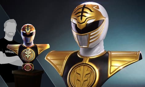 Gallery Feature Image of White Ranger Life-Size Bust - Click to open image gallery