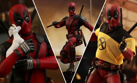 1/6 Scale Toy Hot Toys Deadpool Gloved Expression Hands x2 