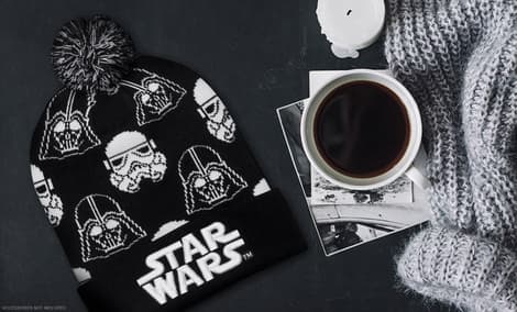 Gallery Feature Image of Darth Vader Stormtrooper Black and White Beanie Apparel - Click to open image gallery