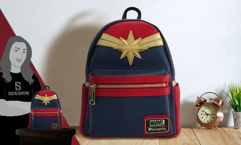 Gallery Feature Image of Captain Marvel Cosplay Mini Backpack Apparel - Click to open image gallery