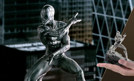 Gallery Feature Image of Spider-Man Webslinger Figurine Pewter Collectible - Click to open image gallery