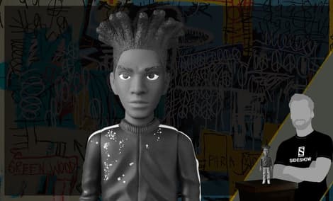 Gallery Feature Image of Jean-Michel Basquiat B and W Version Vinyl Collectible - Click to open image gallery
