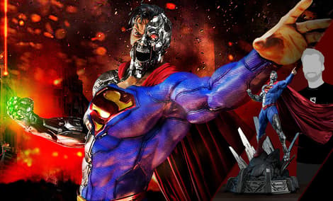 Gallery Feature Image of Cyborg Superman 1:3 Scale Statue - Click to open image gallery