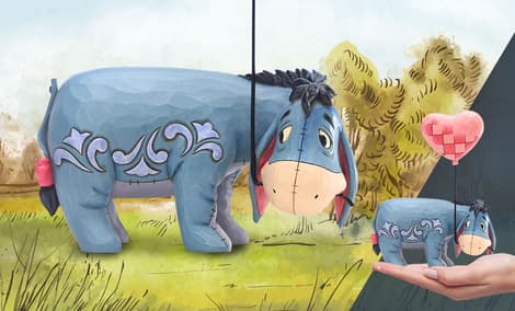 Gallery Feature Image of Eeyore with a Heart Balloon Figurine - Click to open image gallery