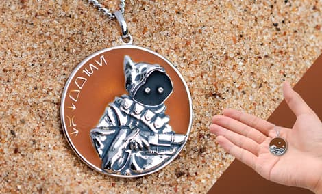 Gallery Feature Image of Tatooine Planetary Medallion Jewelry - Click to open image gallery