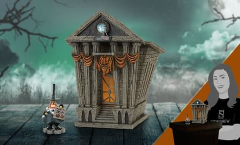 Gallery Feature Image of Halloween Town City Hall Figurine - Click to open image gallery