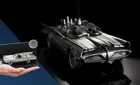 Gallery Feature Image of Batman 80th Classic Batmobile Replica Pewter Collectible - Click to open image gallery