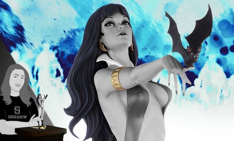 Gallery Feature Image of Vampirella 50th Anniversary (Black & White Edition) Statue - Click to open image gallery