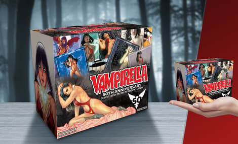 Gallery Feature Image of Vampirella 50th Anniversary Deluxe Ultra-Premium Trading Cards Collectible Set - Click to open image gallery