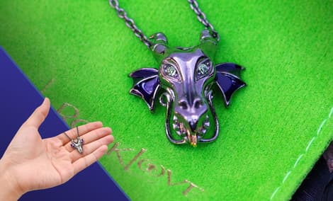 Gallery Feature Image of Maleficent Dragon Pendant Jewelry - Click to open image gallery