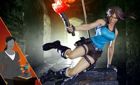 Gallery Feature Image of Lara Croft Statue - Click to open image gallery