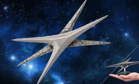 Gallery Feature Image of Modern Basestar Ship Model - Click to open image gallery