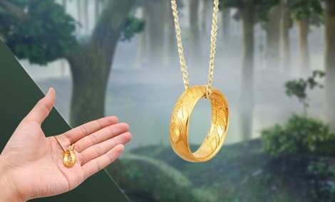 Gallery Feature Image of The ONE RING™ Necklace (GOLLUM™ Gold) Jewelry - Click to open image gallery