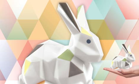 Gallery Feature Image of Rabbit Porcelain Statue - Click to open image gallery