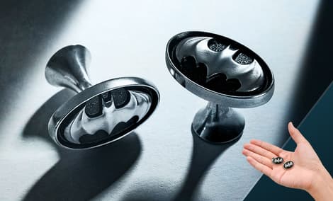 Gallery Feature Image of Batman Insignia Cufflinks Jewelry - Click to open image gallery
