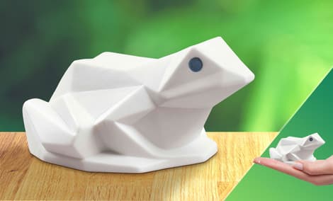 Gallery Feature Image of Frog (Matte White) Porcelain Statue - Click to open image gallery