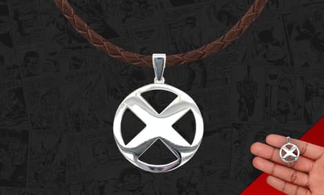 Gallery Feature Image of X-Men Logo Necklace Jewelry - Click to open image gallery