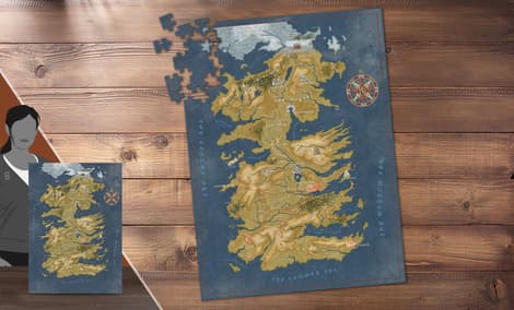Gallery Feature Image of Game of Thrones: Cersei Lannister Westeros Map Puzzle - Click to open image gallery