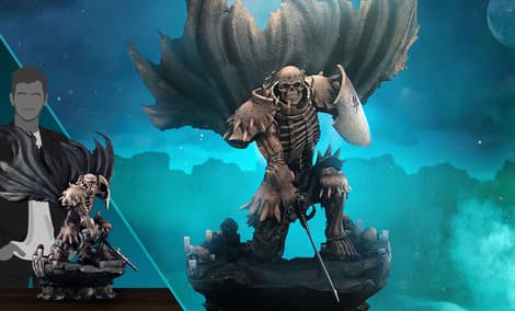 Gallery Feature Image of Skull Knight (White Bone Variant) Statue - Click to open image gallery