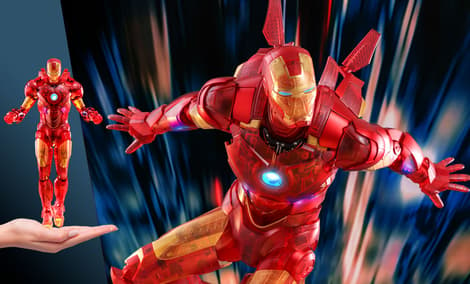 Gallery Feature Image of Iron Man Mark IV (Holographic Version) Sixth Scale Figure - Click to open image gallery