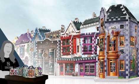 Gallery Feature Image of Diagon Alley 3D Puzzle Set Puzzle - Click to open image gallery
