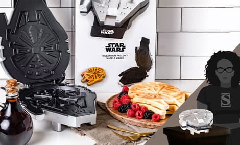 Gallery Feature Image of Deluxe Millennium Falcon Waffle Maker Kitchenware - Click to open image gallery