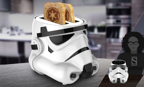 Gallery Feature Image of Stormtrooper Toaster Kitchenware - Click to open image gallery