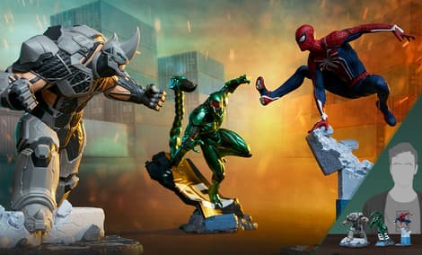 Gallery Feature Image of Spider-Man/Rhino/Scorpion Collectible Set - Click to open image gallery