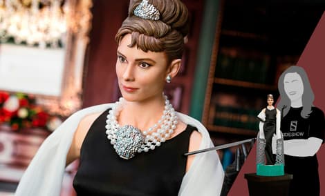 Gallery Feature Image of Audrey Hepburn as Holly Golightly Statue - Click to open image gallery