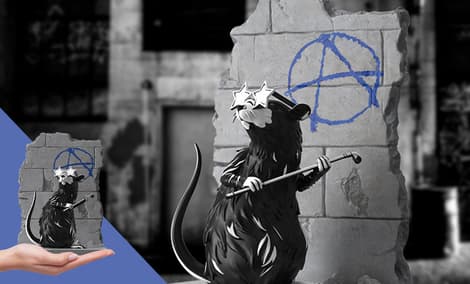 Gallery Feature Image of Anarchy Rat Polystone Statue - Click to open image gallery
