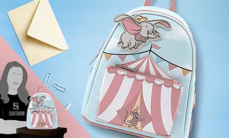 Gallery Feature Image of Dumbo Flying Circus Tent Mini Backpack Backpack - Click to open image gallery
