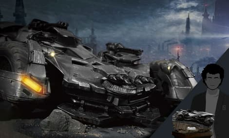 Gallery Feature Image of Justice League Batmobile Diorama - Click to open image gallery