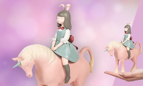 Gallery Feature Image of Nocturnal Unicorn (Spring Blue Dress) Collectible Figure - Click to open image gallery